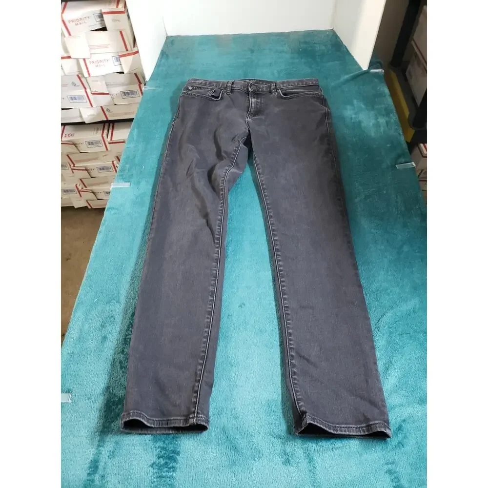 Banana Republic Jeans Size 32x32 Mens Black Pants Stretch Traveler Slim Straight